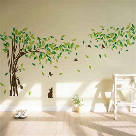 Large Green Tree Wall Sticker Vinyl Removable Diy Room Home Decor Wall