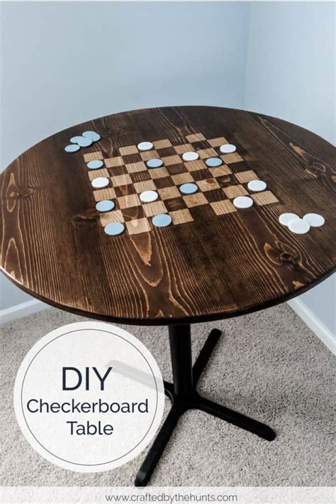 Diy Checkerboard Table Using Stain Pine And Poplar