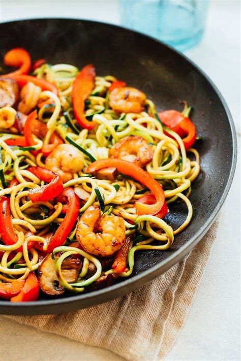 Serve it with this healthy general tso's chicken or mongolian beef. Quick + Healthy Shrimp and Zucchini Noodle Lo Mein ...