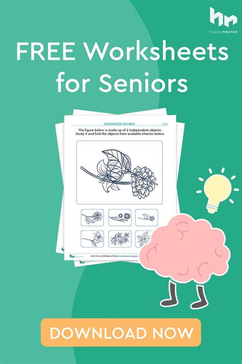 Memory Worksheets For Seniors Happyneuronpro Worksheets Cognitive