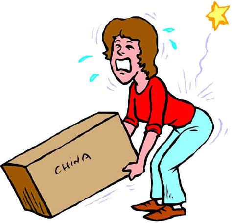 A Man Is Holding A Box With The Word China On It And Screaming At Something