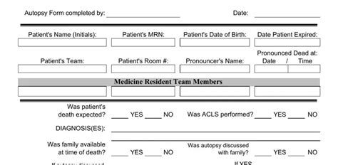 Autopsy Report Form Fill Out Printable Pdf Forms Online