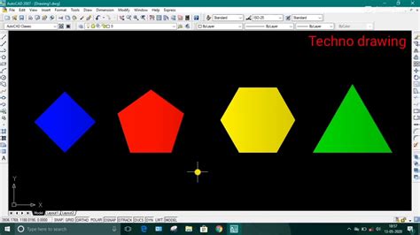 How To Colour On Any Object In Autocad Autocad Ke Andar Object K Upor