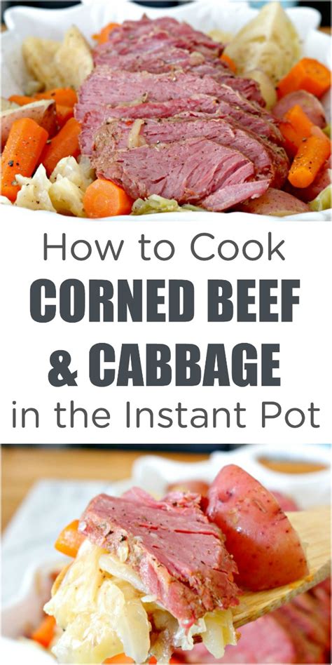 In this instant pot corned beef recipe you've got a huge chunk of tasty meat in the fraction of time! How to Cook Instant Pot Corned Beef and Cabbage | Rachel ...