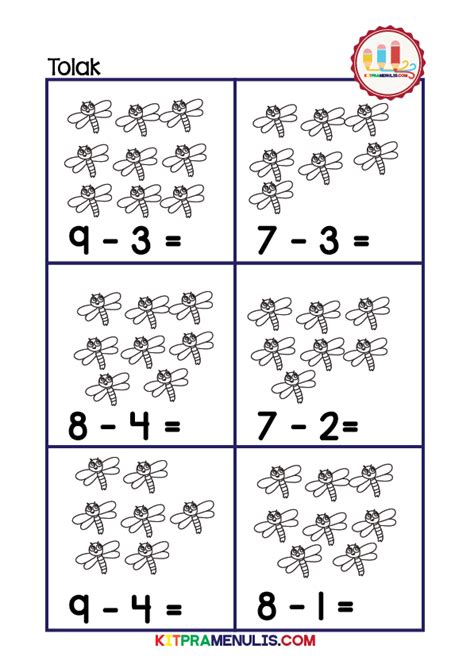 pdf puan matematik tingkatan 3 latihan pengukuhan poligon 2. Latihan Matematik Operasi Tolak PrasekolahKitPraMenulis ...