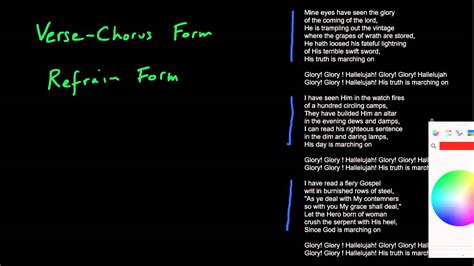 Verse Chorus Refrain Form Youtube