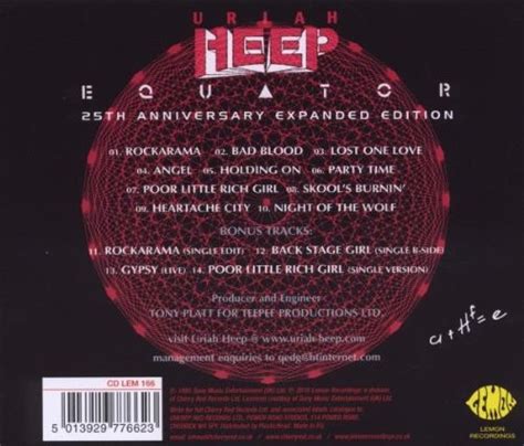 Cd Uriah Heep Equator 25 Anniversary Import Novo Lacrado Mercado