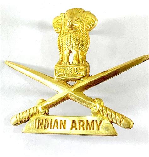 Indian Army Logo Illustration Two Sword On Ashoka Stambh