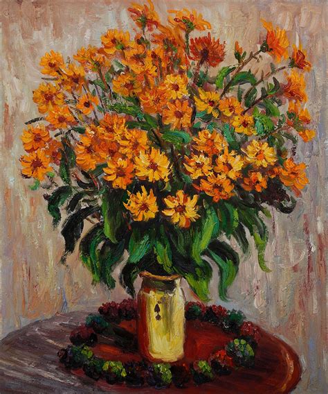 We offer a wide range of affordable monet artwork to bring light, color and style to any space. Living Room Flower Paintings Vase of Chrysanthemums Claude ...