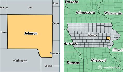 Johnson County Iowa Map Of Johnson County Ia Where Is Johnson County