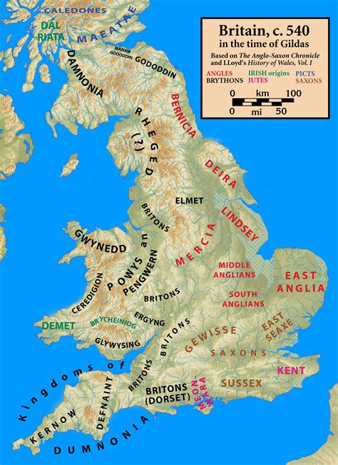 Britain Circa 540 AD R MapPorn