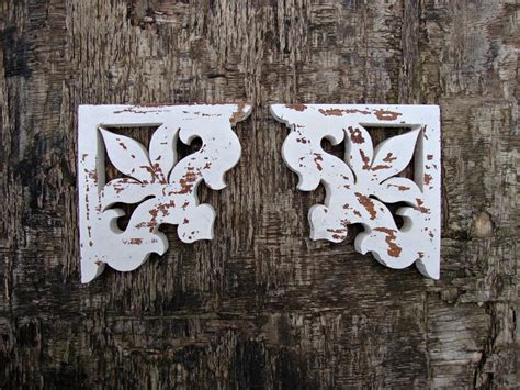 Antique Corbels White Farmhouse Shabby Chic Victorian Corbels Etsy