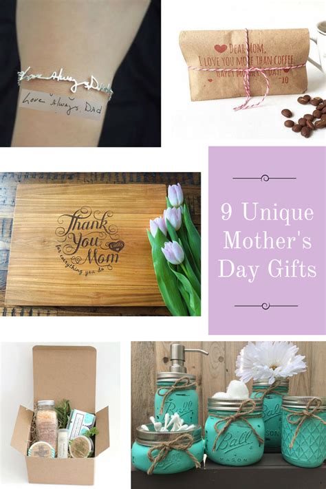 Here are 30 unique gifts for mom she'll be happy to receive and proud to show off, from her favorite kid with love. 9 Unique Mother's Day Gifts