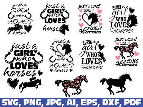 Just A Girl Who Loves Horses Graphic By Sofiamastery · Creative Fabrica