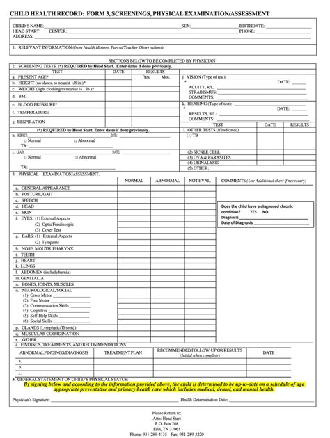 2019 2024 Tn Hrec Child Health Record Form 3 Fill Online Printable