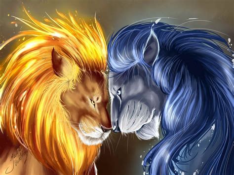 Fire And Ice Lion Wallpapers Wallpaper Cave