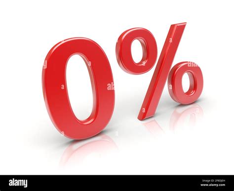 Zero Percent Symbol 3d Image Stock Photo Alamy