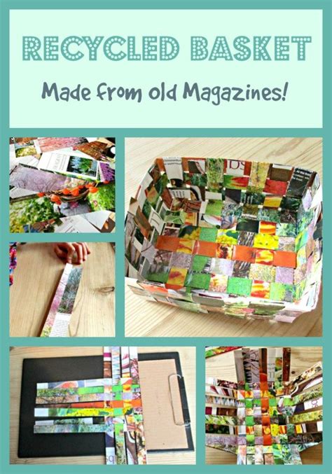 How To Make An Easy Recycled Magazine Basket Craft Invaders