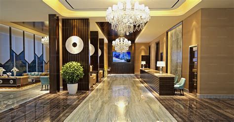 3d Render Of Luxury Hotel Lobby And Reception Photo Luxury Hotel