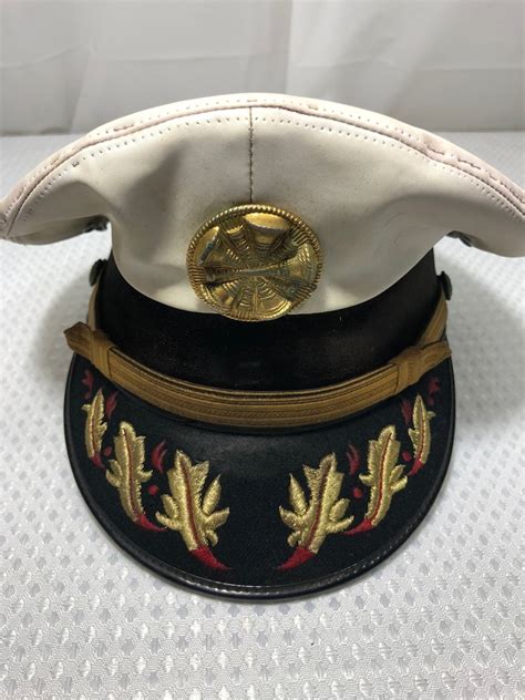 Vintage Fire Chief Dress Hat United Hatters Cap And Millinery Etsy