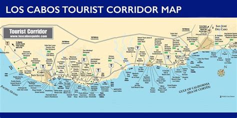 Los Cabos Tourist Corridor Map Cabo San Lucas And San Jose Del Cabo