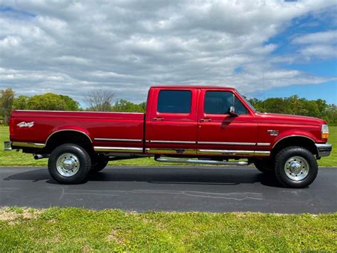 1997 Ford F350 73l Diesel Obs 4x4 1 Owner Crew Cab Long Bed Mint Low
