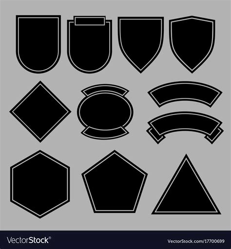 Army patches or military badges template design Vector Image