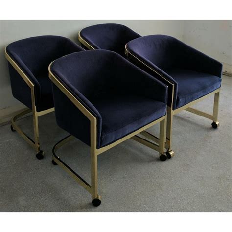 Milo baughman brought comfort and ease to the simplicity and functionality of modern furniture. Milo Baughman Brass Dining Chairs - Set of 4 | Chairish