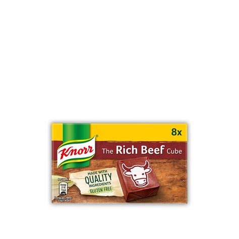 Dissolve 1 cube in boiling water or add a cube to a cup of water and bring it a boil and the cube is completely dissolved. Rich Beef Stock Cubes| Knorr Ireland