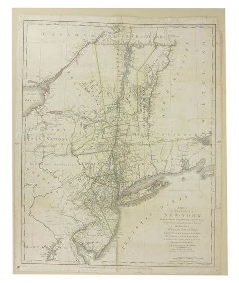 Lot London Produced 1776 Map Of The Province Of New York