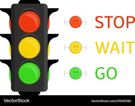 Traffic Lights Royalty Free Vector Image Vectorstock