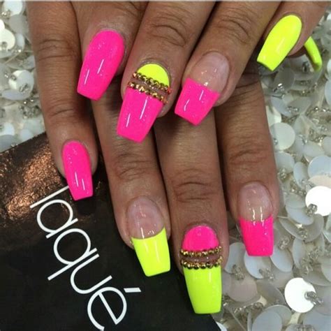 Neon Pink Nail Designs