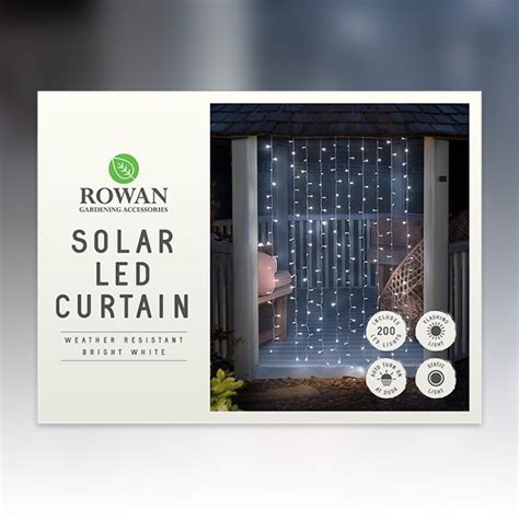 Solar Curtain Lights 29m Width Warm Or Bright White