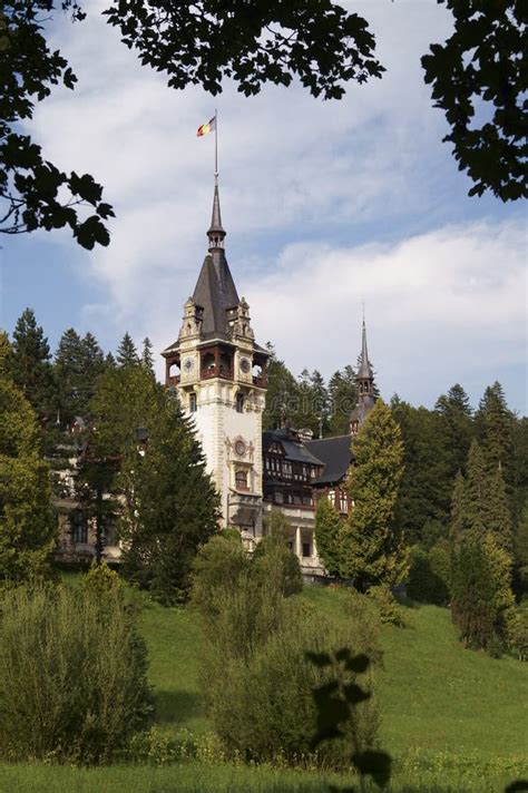 Peles Castle In The Carpathian Mountains Romania Editorial Image
