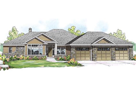 The evergreen shrubs (note that some of these bear pretty flowers, too). Ranch House Plans - Meadow Lake 30-767 - Associated Designs