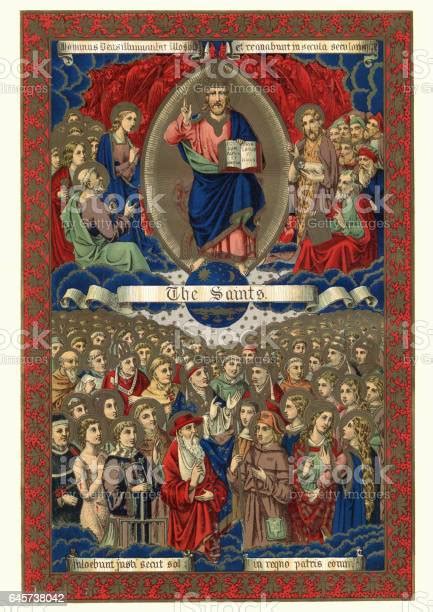 The Saints In Heaven Stock Illustration Download Image Now