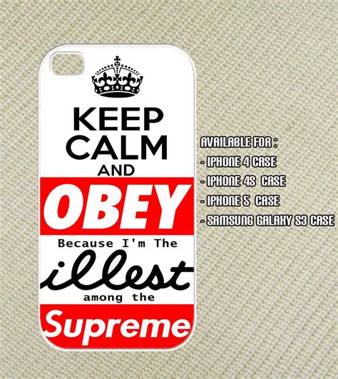 Keep Calm Obeyillestsupreme White Iphone 4 Case Iphone 4s Case