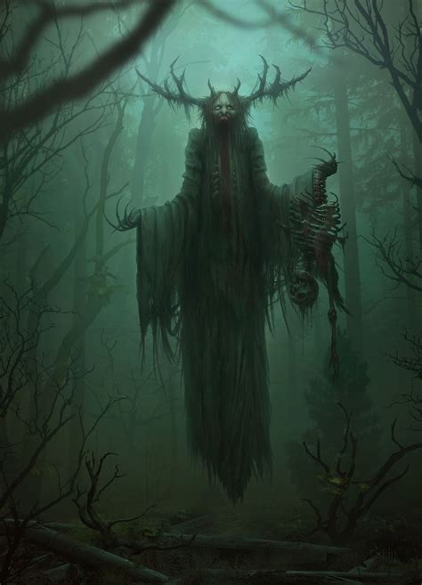 Pin By Who On A̵҈r̵r̵t̴ Dark Fantasy Art Forest Fantasy Art Scary Art