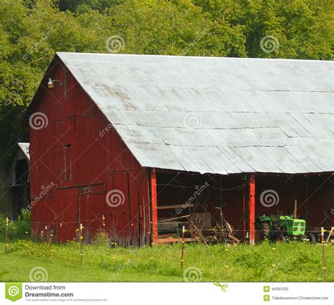 Metal Roof Barn Stock Photo Image Of Metal Planting 44361230