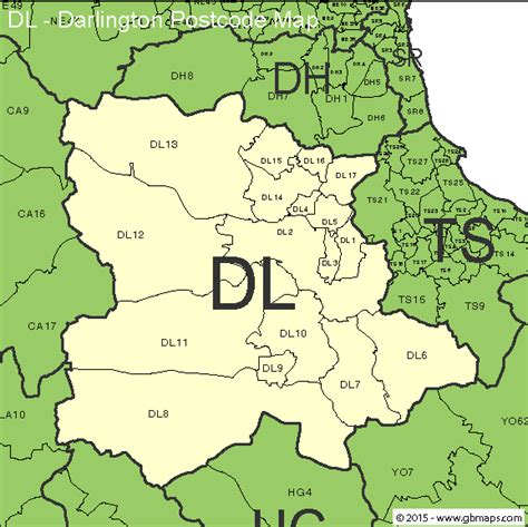 Darlington Postcode Area And District Maps In Editable Format Hot Sex Picture