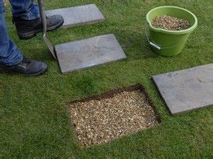 Laying a paving slab path using slablayer. Laying stepping stones | Garden stepping stones, Stepping ...