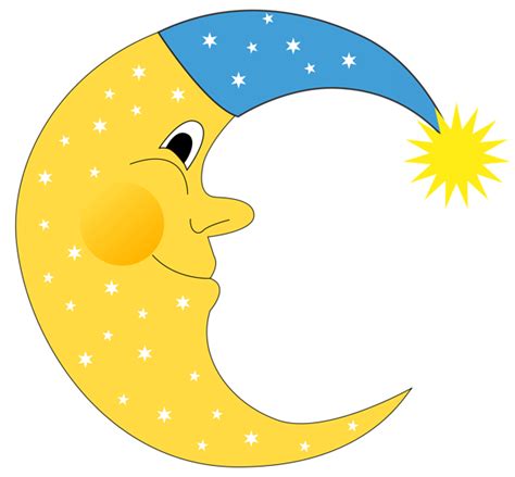 Yellow Crescent Moon For Kids Clipart Best