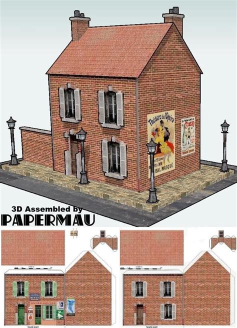 A Small Village House Paper Model By Papermau Download Now Artofit