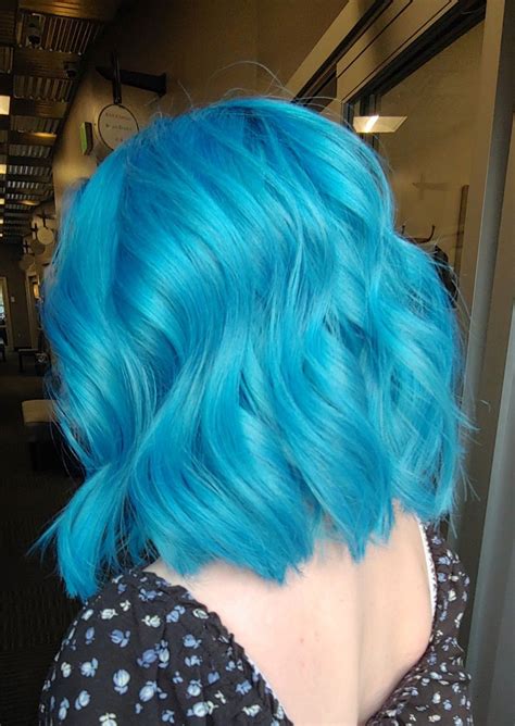 Neon Blue Hair Color Neon Hair Color Blue Hair Hair Color Blue