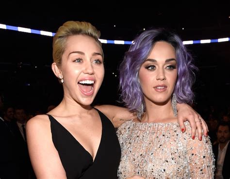 Miley Cyrus And Katy Perry From 2015 Grammys Candid Pics E News