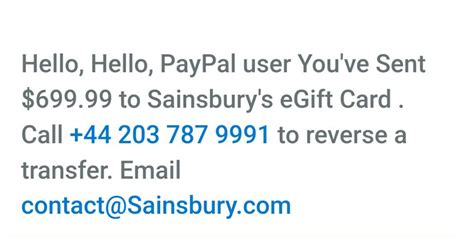 Sainsbury T Card Paypal Scam Email What You Need To Know