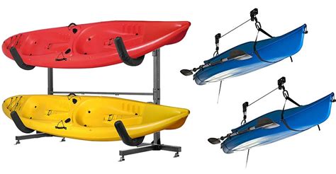 Raxgo Freestanding Kayak Storage Rack Heavy Duty Storage For Two Kayak Sup Canoe Paddleboard