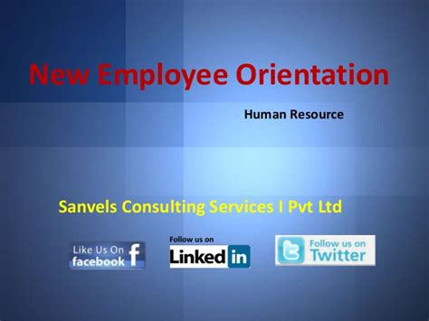New Employee Orientation For A Company Human Resource Ppt