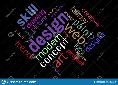 Design Word Cloud Creative Concept Collage Made Of Words Vector