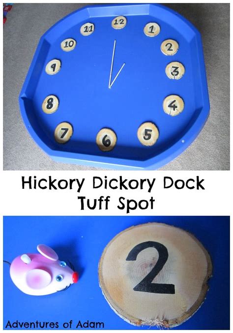 Hickory Dickory Dock Tuff Spot Create A Clock Face Around A Tuff Spot Builders Tray And Use A